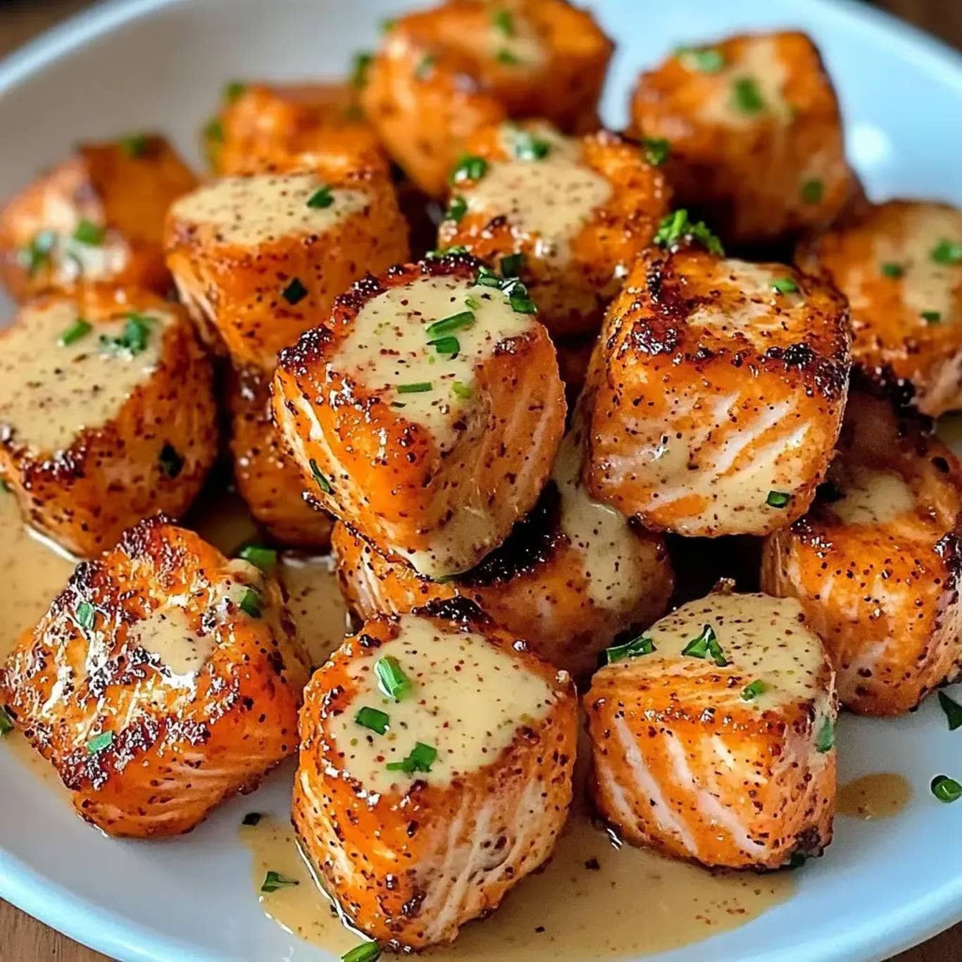 Crispy Spicy Salmon Bites