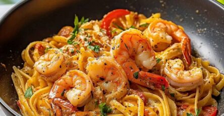 Jamaican Shrimp Pasta: A Creamy Delight