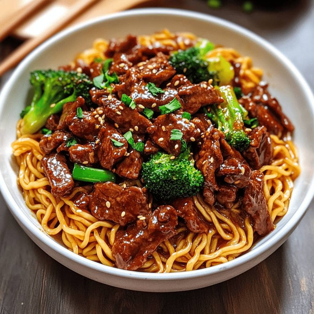 Sticky Beef Noodles