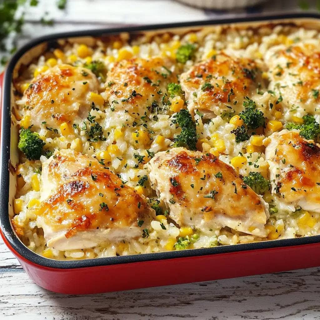 Creamy Chicken and Rice Casserole Recipe for Easy Dinner