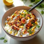 Street Corn Chicken Rice Bowls