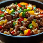 Beef and Pepper Rice Bowl