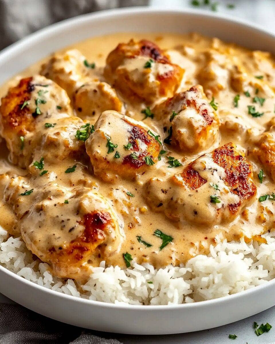 Creamy Smothered Chicken and Rice