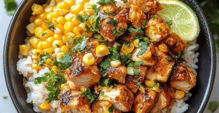Street Corn Chicken Rice Bowl