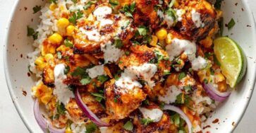 Street Corn Chicken Rice Bowl