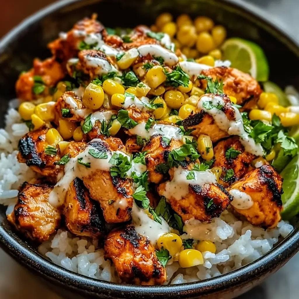 Street Corn Chicken Rice Bowl Recipe for Easy Dinners